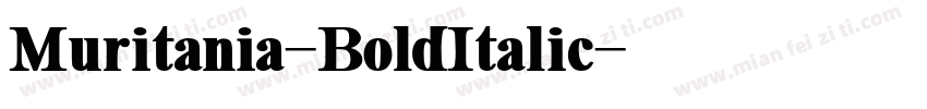 Muritania-BoldItalic字体转换
