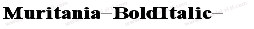 Muritania-BoldItalic字体转换