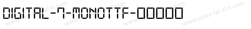 Digital-7-Monottf字体转换