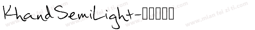 KhandSemiLight字体转换