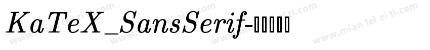 KaTeX_SansSerif字体转换