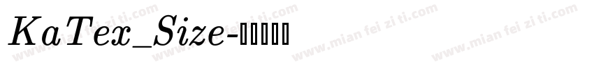 KaTex_Size字体转换