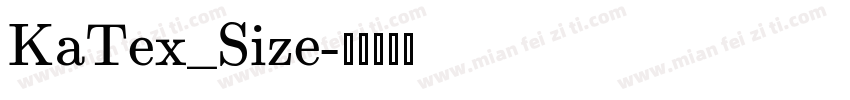 KaTex_Size字体转换