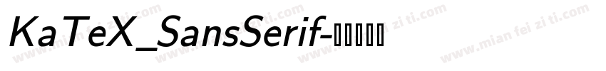 KaTeX_SansSerif字体转换