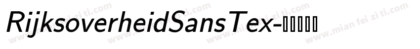 RijksoverheidSansTex字体转换