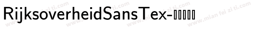 RijksoverheidSansTex字体转换