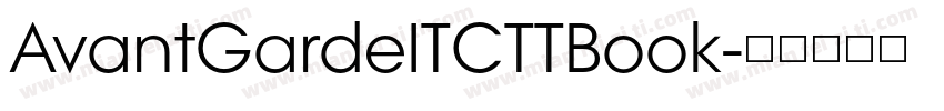 AvantGardeITCTTBook字体转换