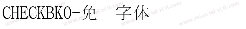 CHECKBK0字体转换