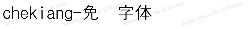chekiang字体转换