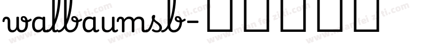 walbaumsb字体转换