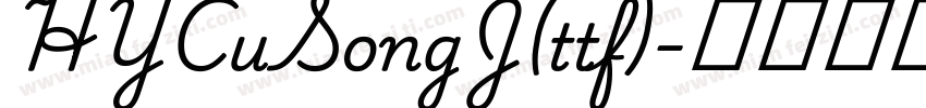 HYCuSongJ(ttf)字体转换