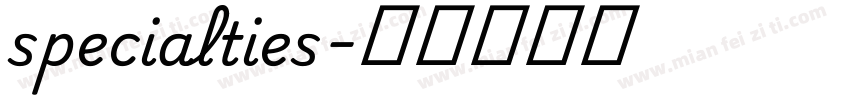 specialties字体转换