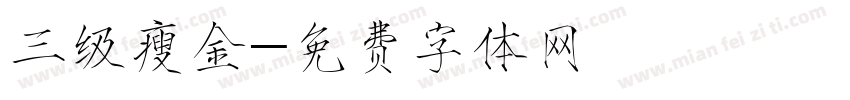 三级瘦金字体转换
