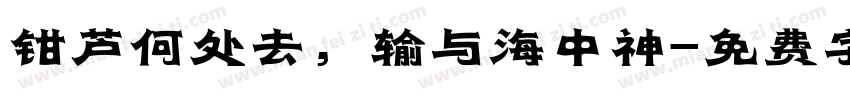 钳芦何处去，输与海中神字体转换