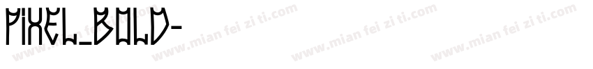 pixel_bold字体转换