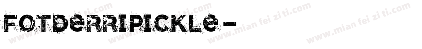 fotderripickle字体转换