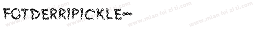 fotderripickle字体转换
