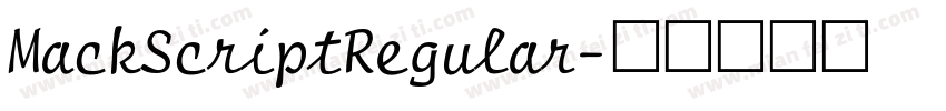 MackScriptRegular字体转换