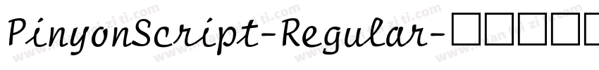 PinyonScript-Regular字体转换