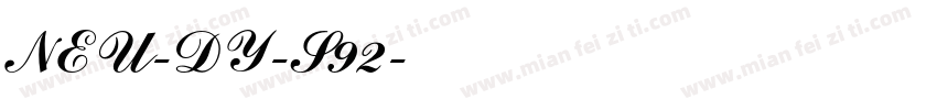 NEU-DY-S92字体转换