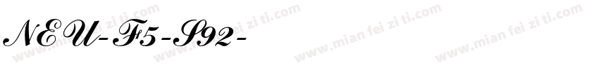 NEU-F5-S92字体转换