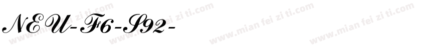 NEU-F6-S92字体转换