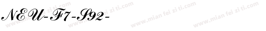 NEU-F7-S92字体转换