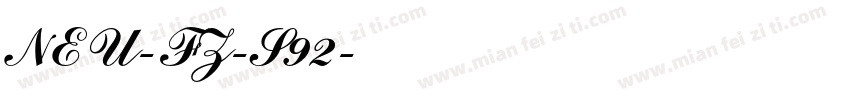 NEU-FZ-S92字体转换