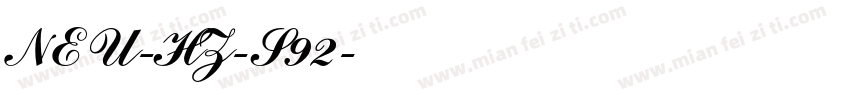 NEU-HZ-S92字体转换