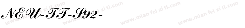NEU-TT-S92字体转换