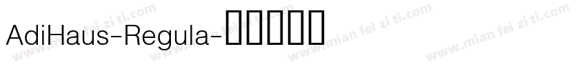 AdiHaus-Regula字体转换