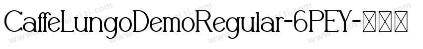 CaffeLungoDemoRegular-6PEY字体转换