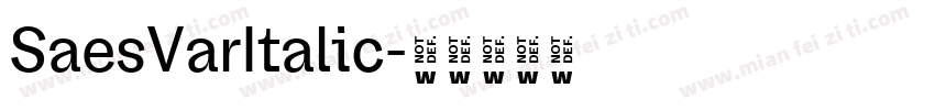 SaesVarItalic字体转换