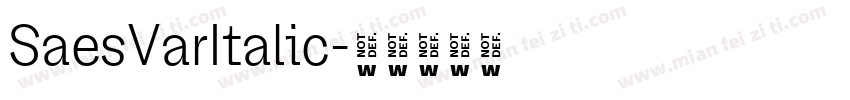 SaesVarItalic字体转换