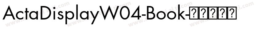 ActaDisplayW04-Book字体转换