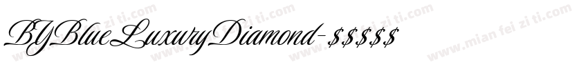 BYBlueLuxuryDiamond字体转换