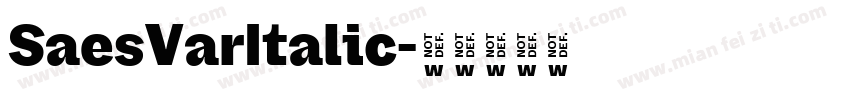 SaesVarItalic字体转换