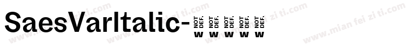 SaesVarItalic字体转换