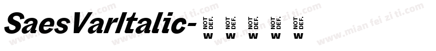 SaesVarItalic字体转换