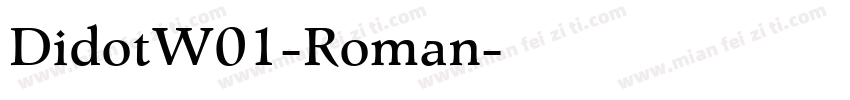 DidotW01-Roman字体转换