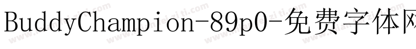 BuddyChampion-89p0字体转换