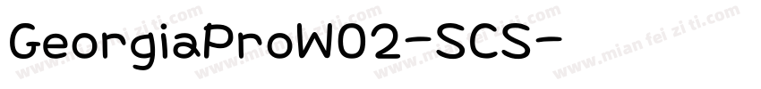 GeorgiaProW02-SCS字体转换