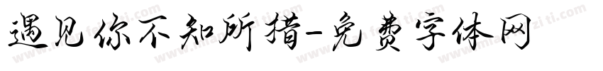 遇见你不知所措字体转换