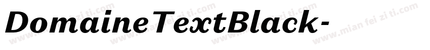 DomaineTextBlack字体转换