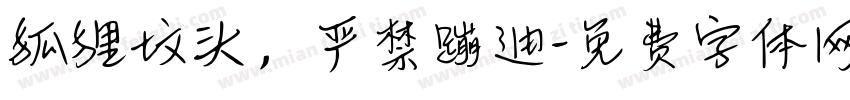 狐狸坟头，严禁蹦迪字体转换