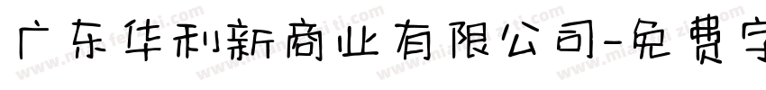 广东华利新商业有限公司字体转换