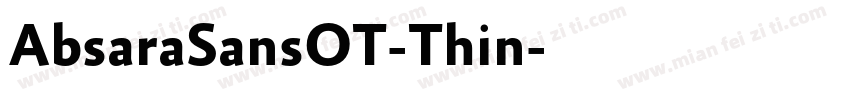 AbsaraSansOT-Thin字体转换