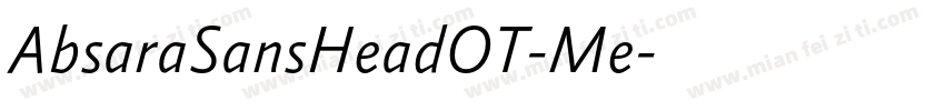 AbsaraSansHeadOT-Me字体转换