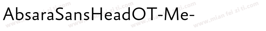 AbsaraSansHeadOT-Me字体转换