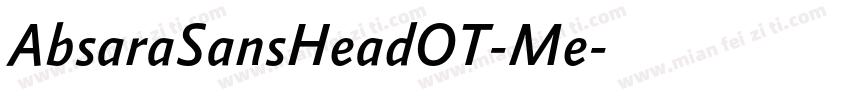 AbsaraSansHeadOT-Me字体转换